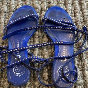 Ibiza Jeffrey candles strap he royal blue sandals